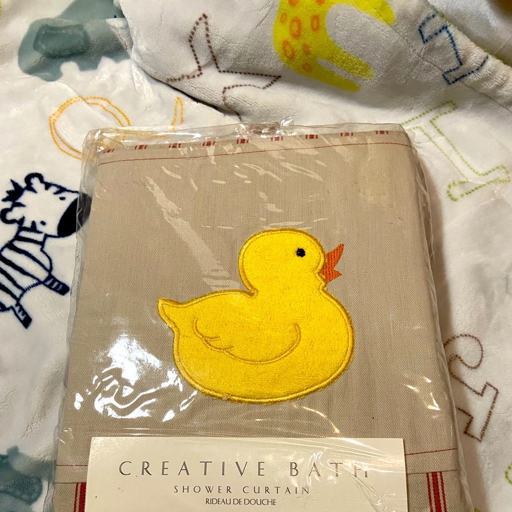 Never used, Duckie Shower Curtain, Std Size